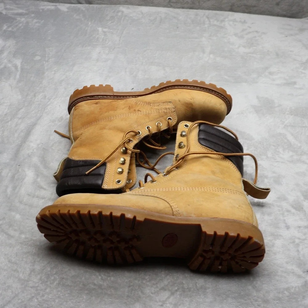 Timberland Mens 12D Work Boots Brown Premium Leather Rugged Waterproof 86005-674